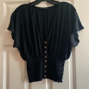 A&F Smocked Kimono Top